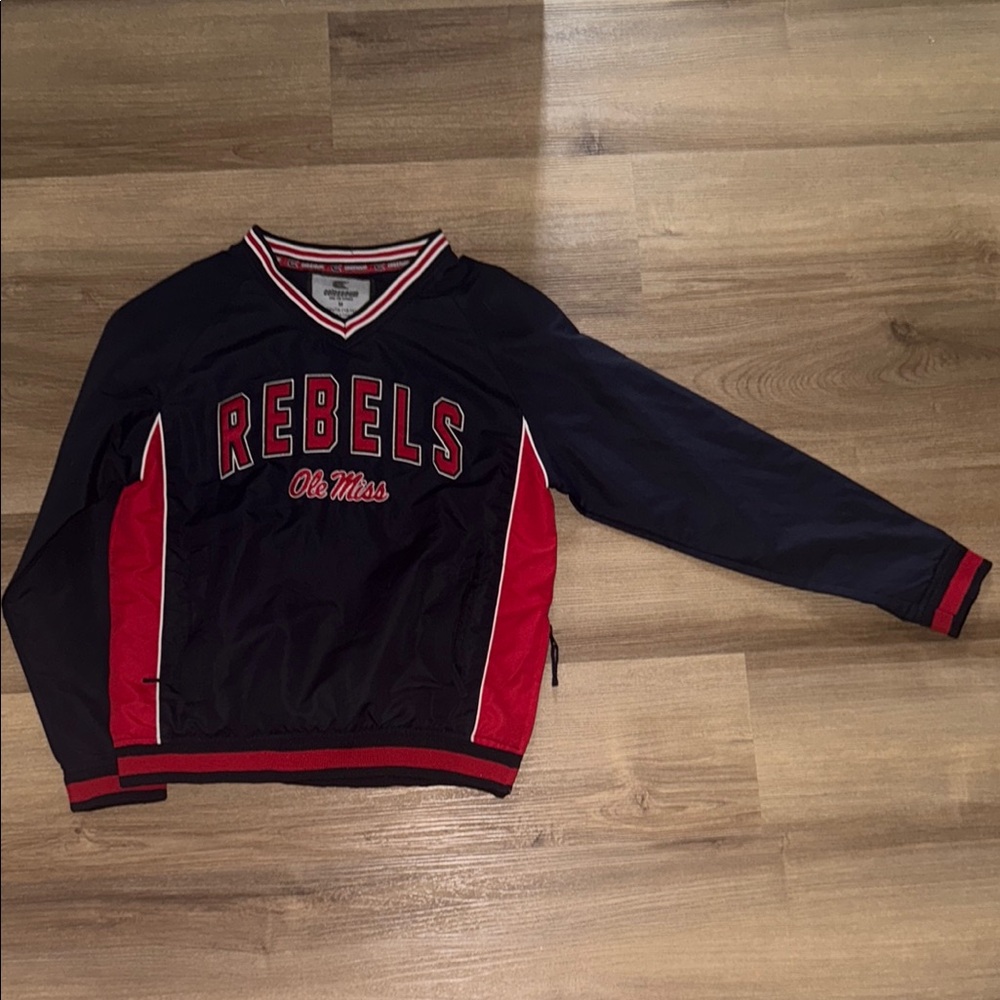 Colosseum Ole Miss Rebels Athletics Windbreaker Pullover Jacket Size Medium
